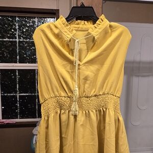 Yellow Smocked Dress